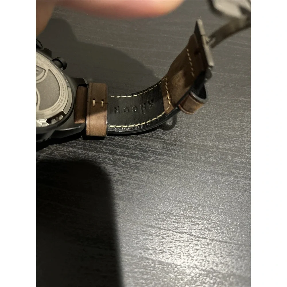 Timecode Everest 1953 TC-1004-05 Leather Band Chronograph Watch Need New Battery - Picture 5 of 8